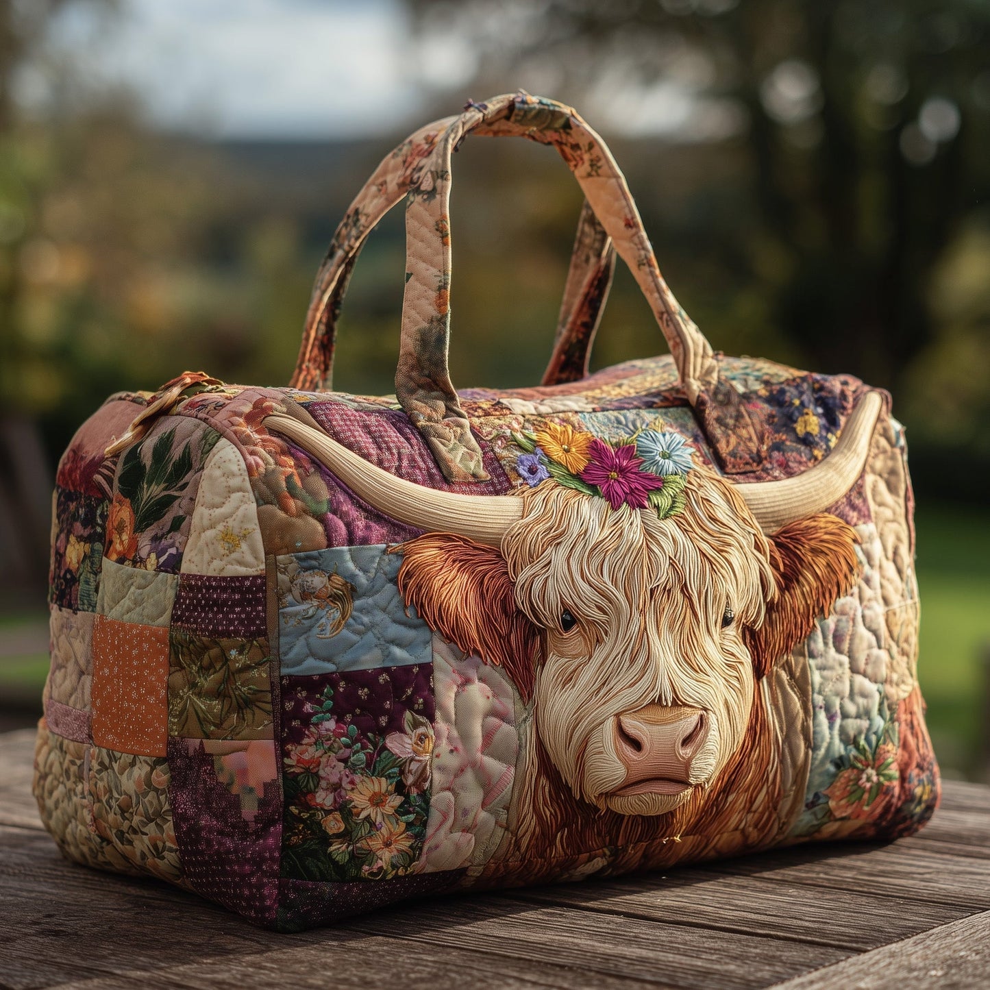 🔥LAST DAY 50% OFF🐂 Highland Cow Quilted Weekender Bag Collection