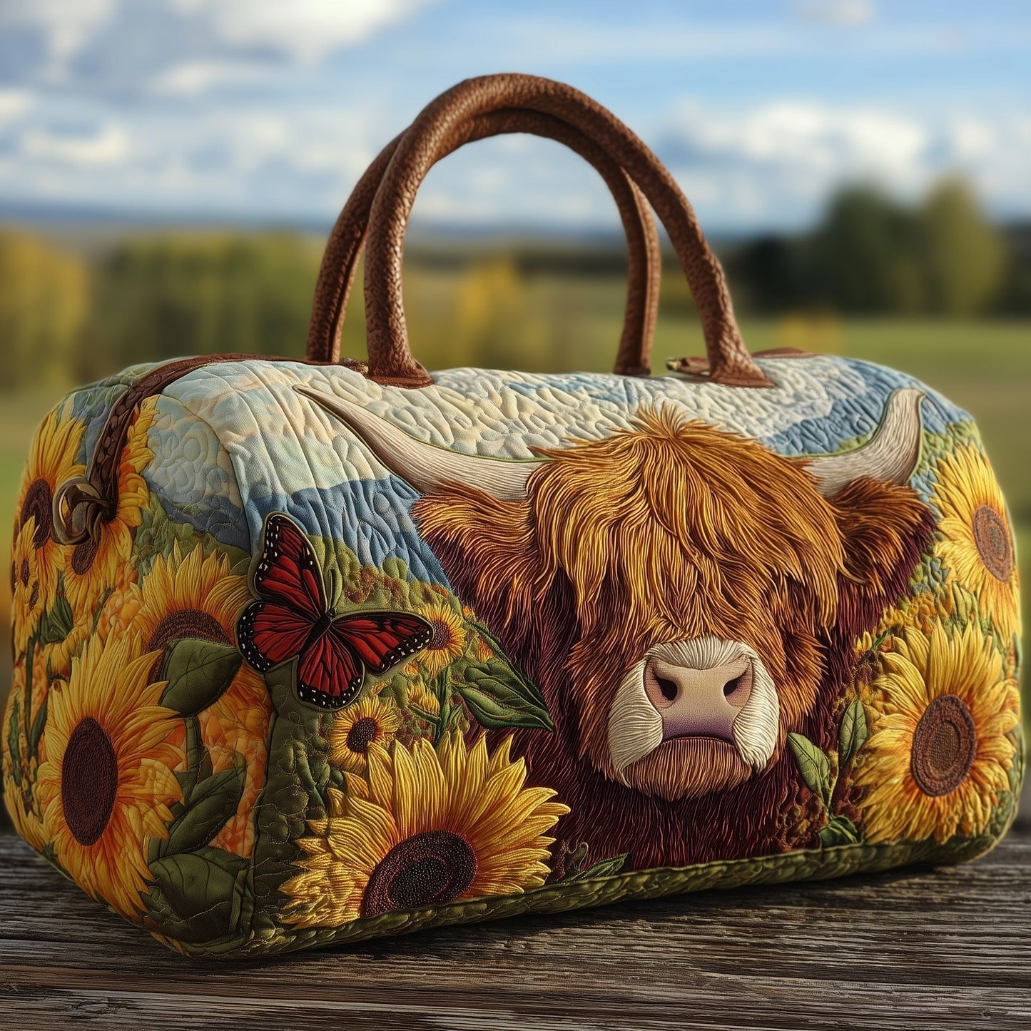 🔥LAST DAY 50% OFF🐂 Highland Cow Quilted Weekender Bag Collection