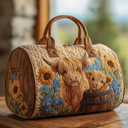 🔥LAST DAY 50% OFF🐂 Highland Cow Quilted Weekender Bag Collection