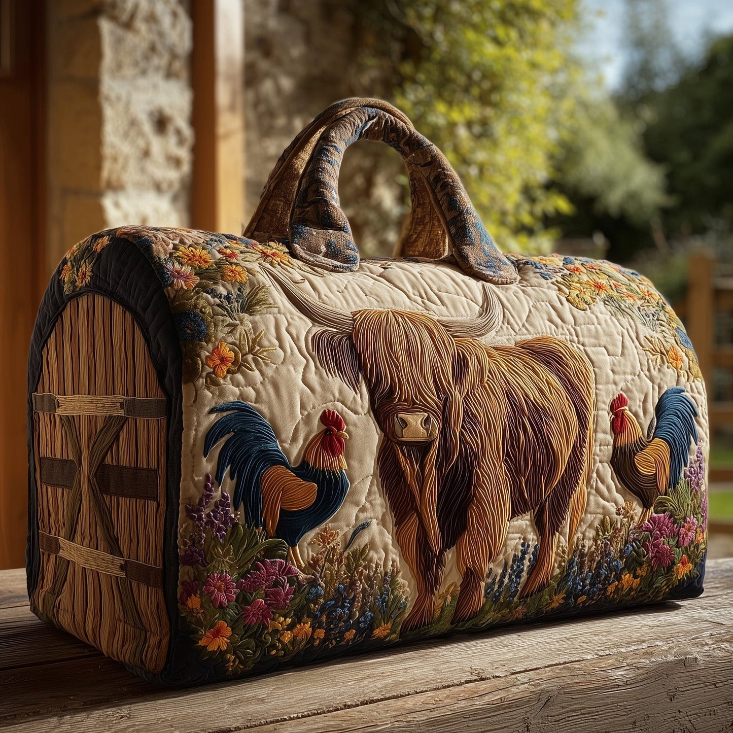 🔥LAST DAY 50% OFF🐂 Highland Cow Quilted Weekender Bag Collection