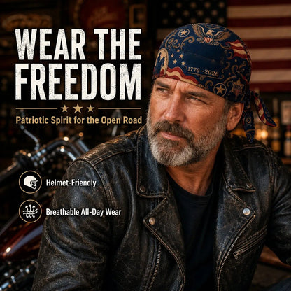 🏍️🏍️America 250 Cycling Pirate Hat / Biker Headwrap