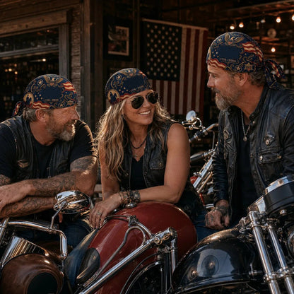 🏍️🏍️America 250 Cycling Pirate Hat / Biker Headwrap