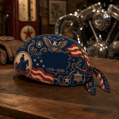 🏍️🏍️America 250 Cycling Pirate Hat / Biker Headwrap