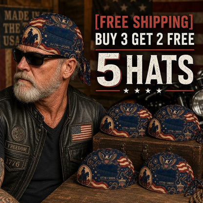 🏍️🏍️America 250 Cycling Pirate Hat / Biker Headwrap