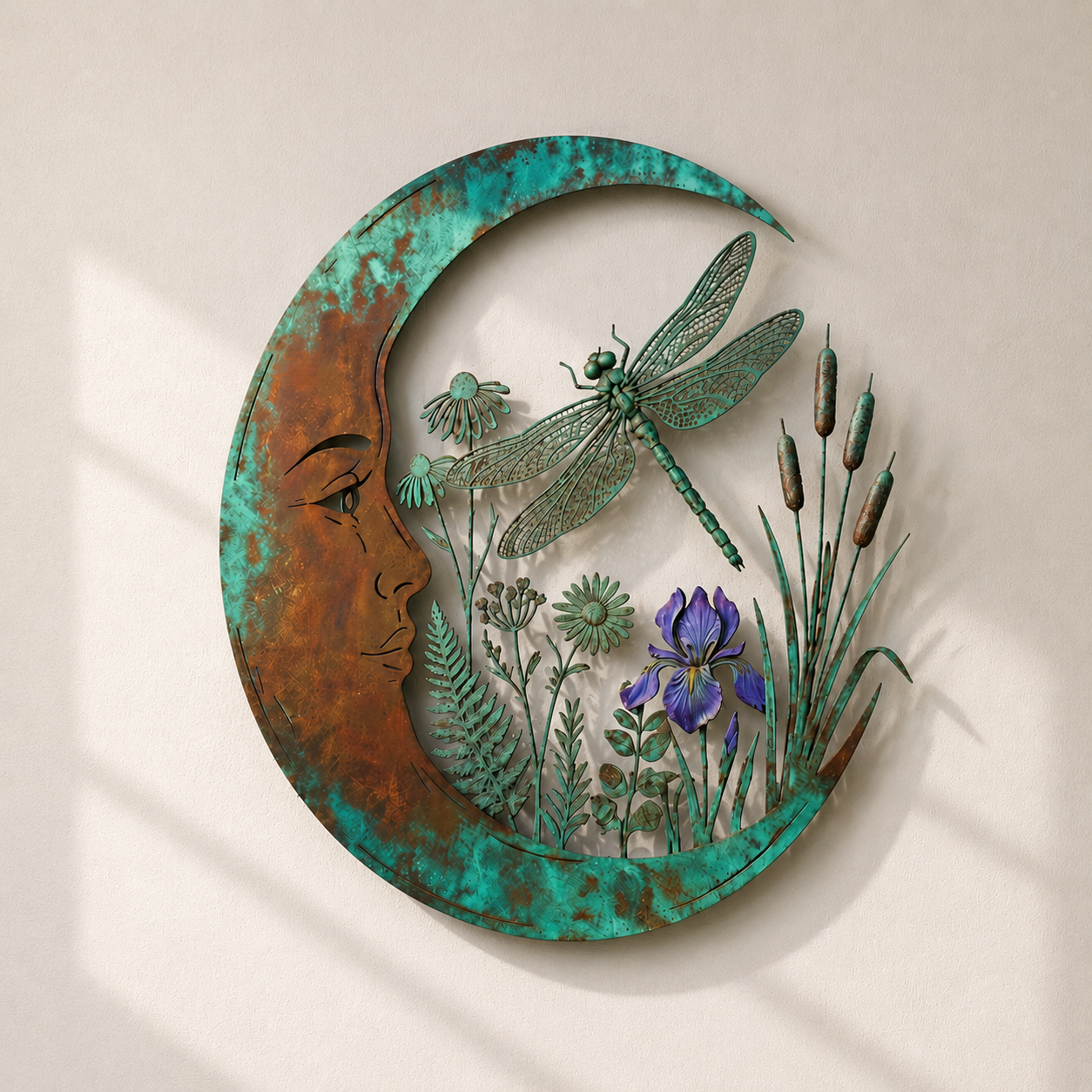 🌙🌙Dragonfly Moon Wall Decor