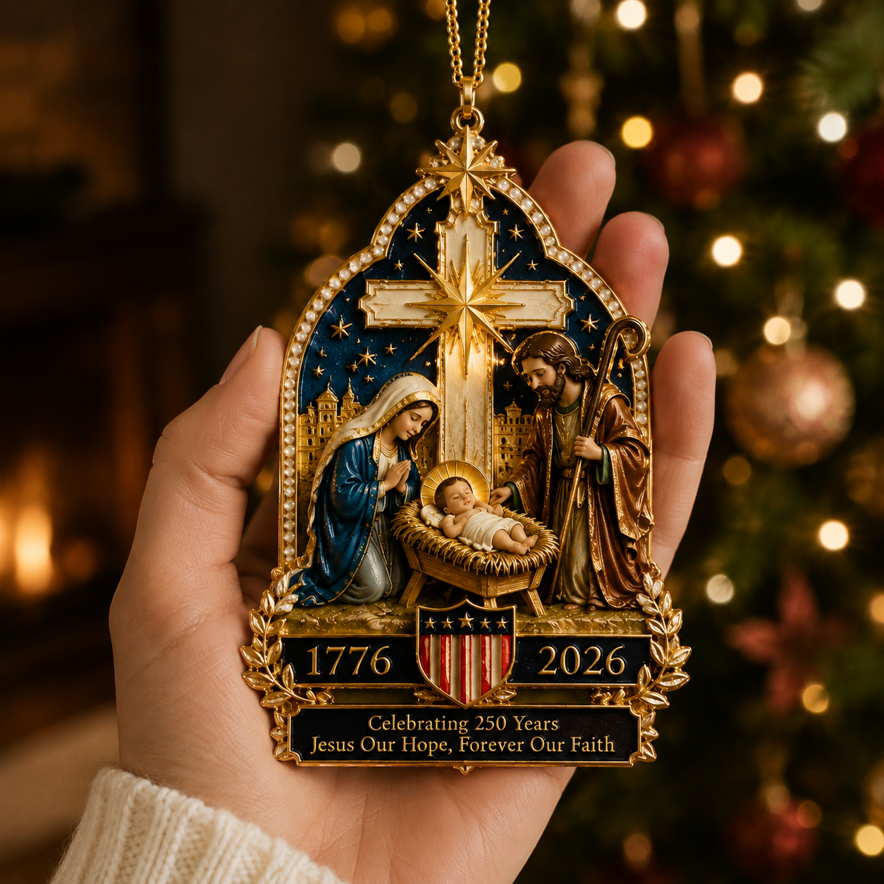 🔥Nativity scene Christmas tree ornament