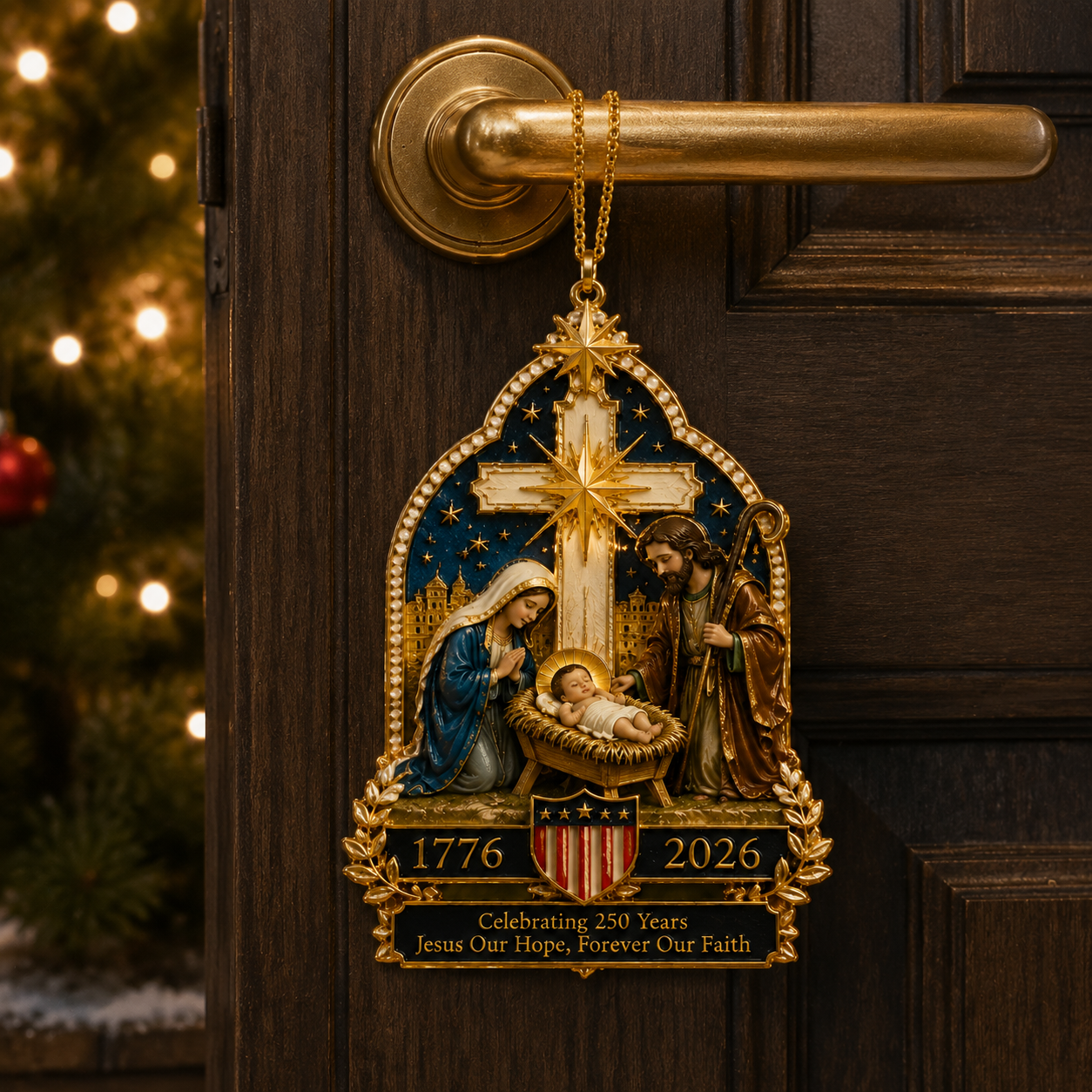 🔥🔥Nativity scene Christmas tree ornament