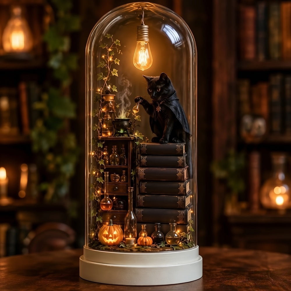 🎅🎅 2026 Christmas Gift 50% Off--⏳ Last Day 49% OFF – Halloween Glass Dome Miniature Scene Ambient Lamp