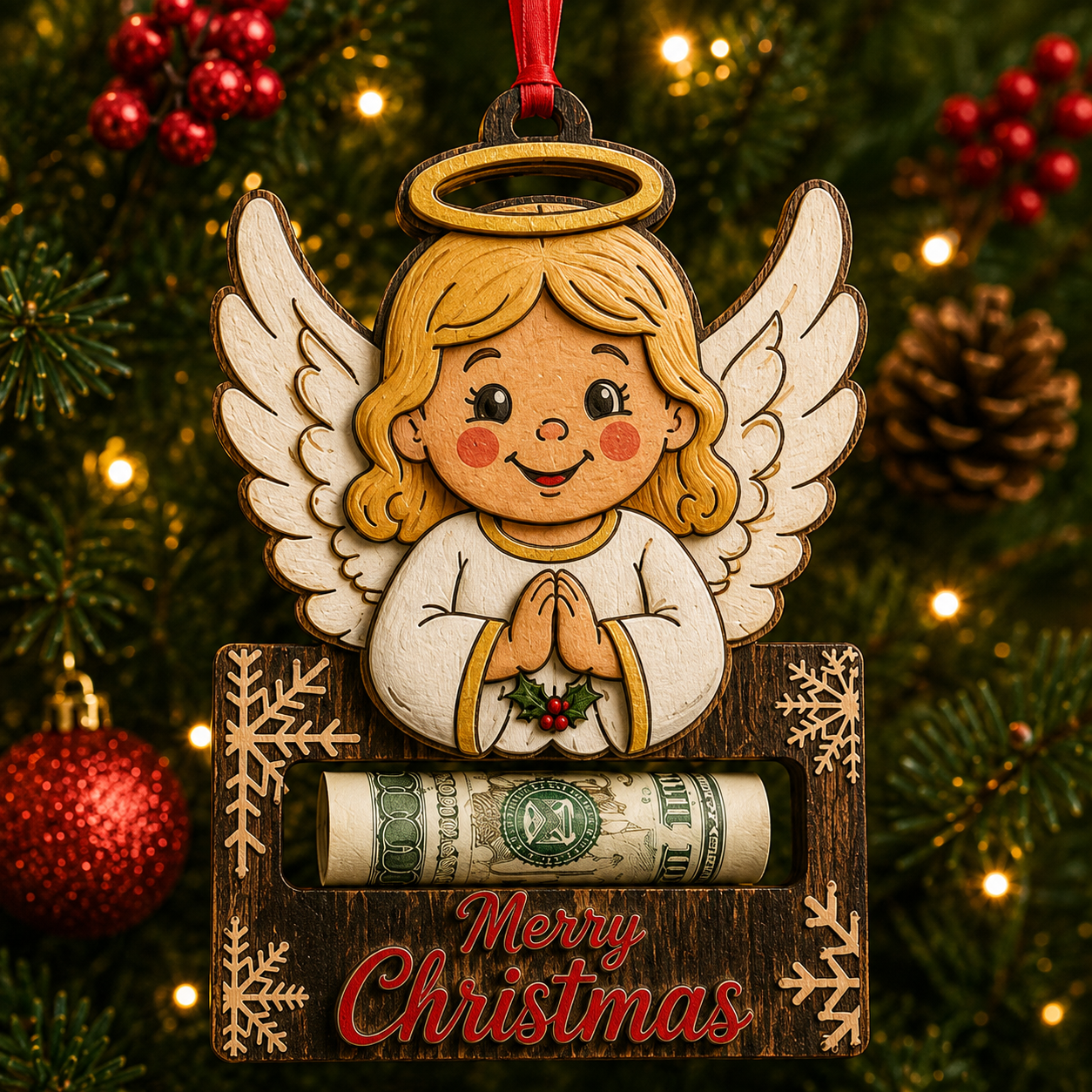 🎅 2026 Christmas Gift 50% Off--Christmas Cash Gift Ornament | Money Holder Tree Decoration 10 Styles