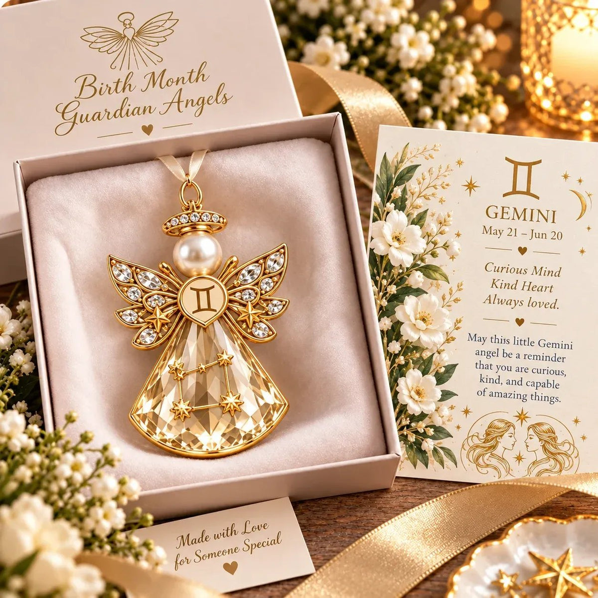 👼Christmas Zodiac Guardian Angel Keepsake