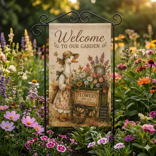 🔥LAST DAY 50% OFF - Goose Flower Market Garden Flag