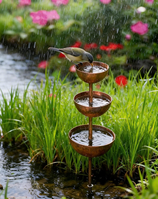 🎁2026 Mother's Day Gifts 50% Off--🌧️ Rain Catcher - Plant Support🐦 Metal Garden Ornament