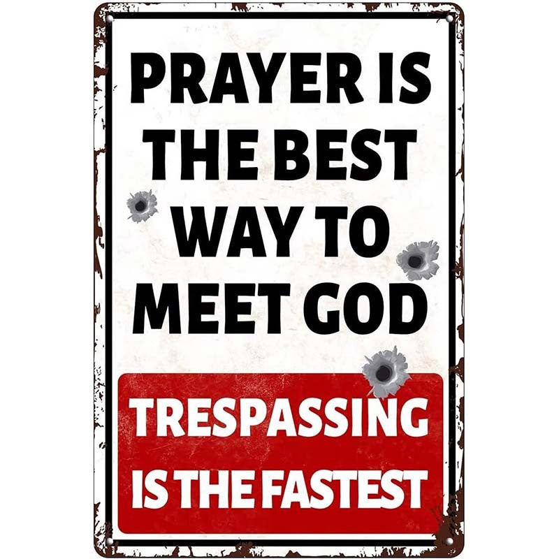 🔥Metal No Trespassing Signs Private Property Funny