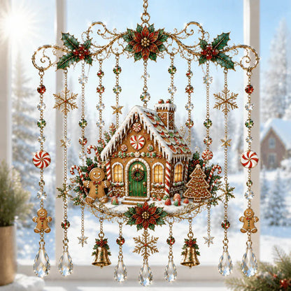 🎄🎄🎐Handmade Christmas Stained Glass Window Hanging