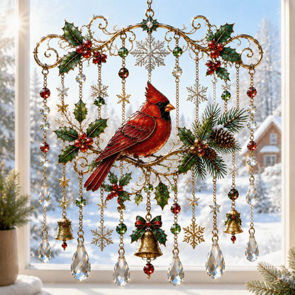 🎄🎄🎐Handmade Christmas Stained Glass Window Hanging