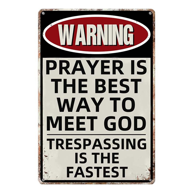 🔥Metal No Trespassing Signs Private Property Funny