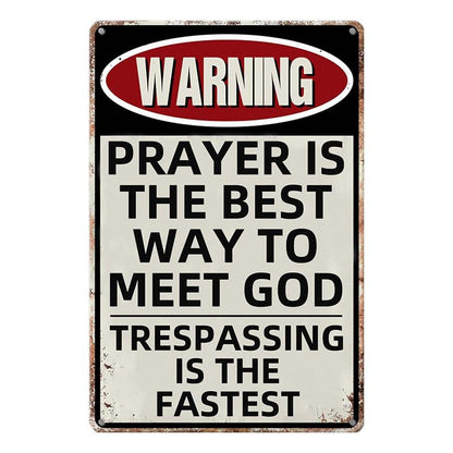 🔥Metal No Trespassing Signs Private Property Funny
