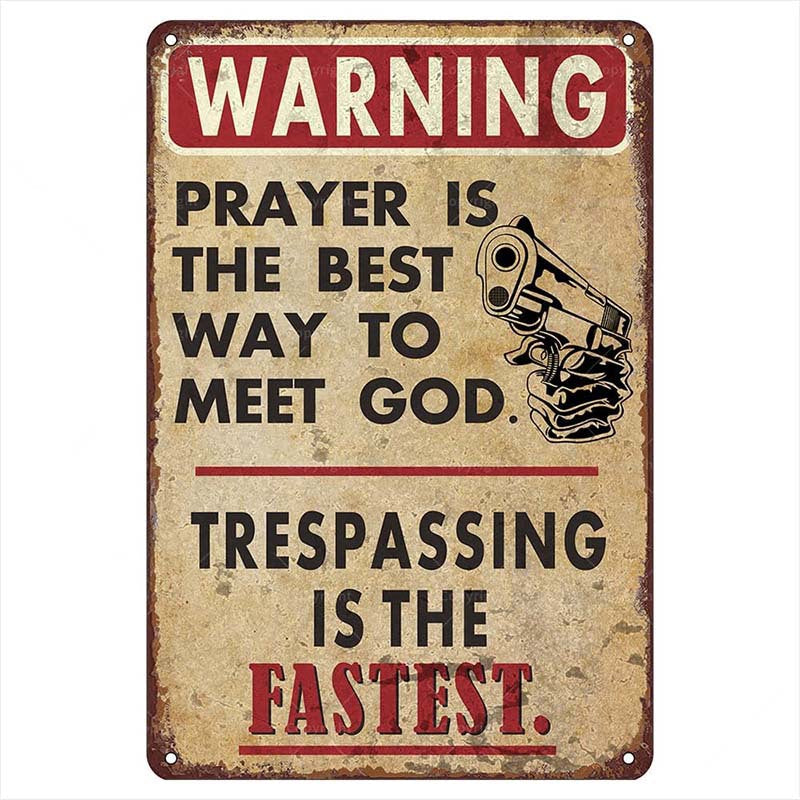 🔥Metal No Trespassing Signs Private Property Funny