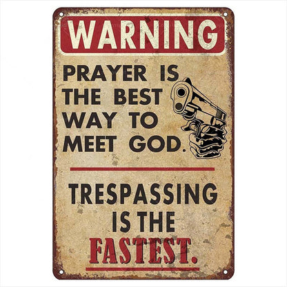 🔥Metal No Trespassing Signs Private Property Funny