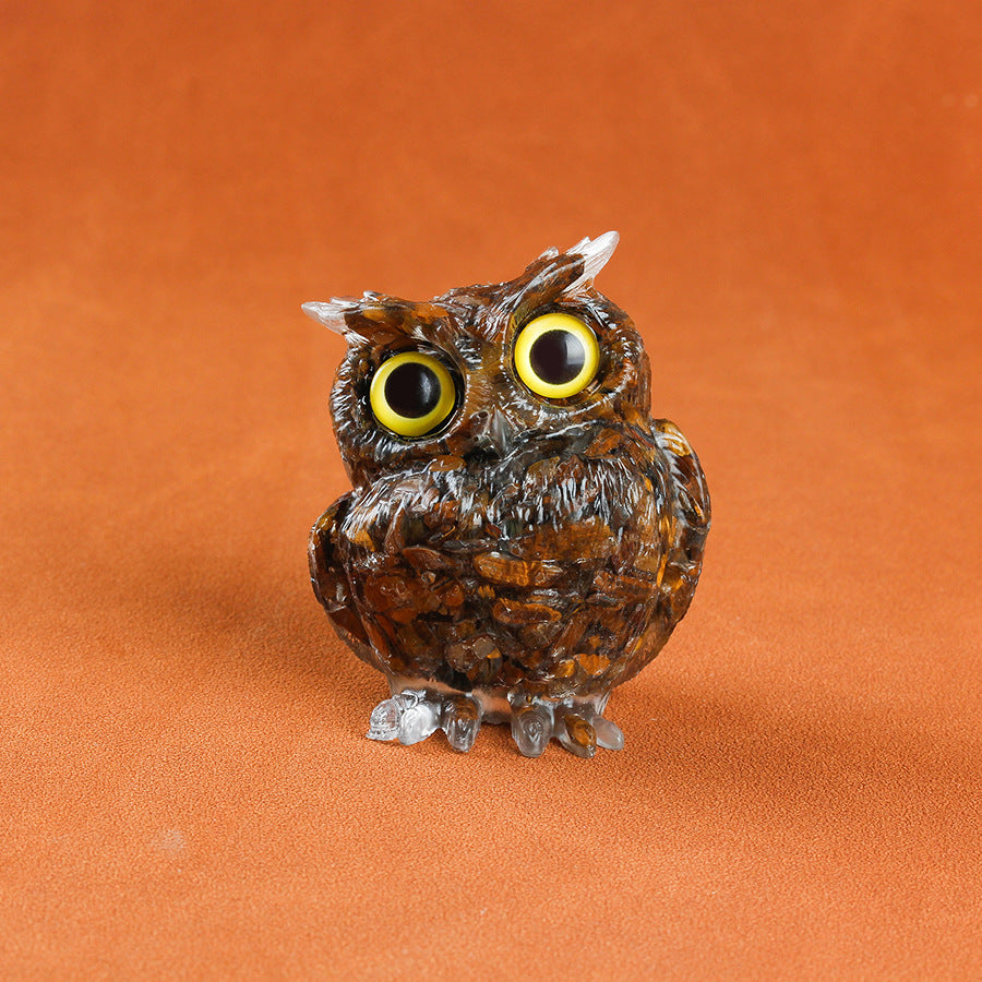 🔥Handmade Natural Crystal Gemstone Owl