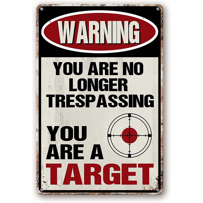🔥Metal No Trespassing Signs Private Property Funny
