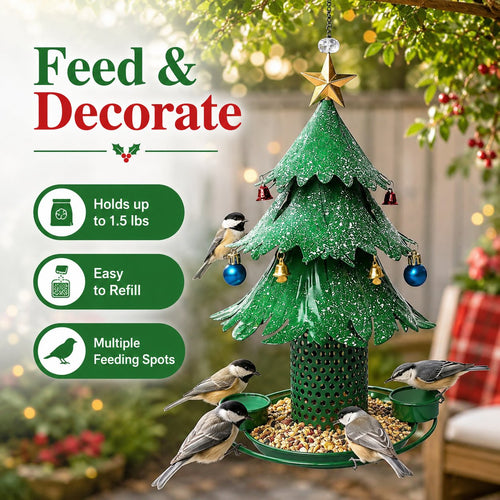 🔥HOT SALE 49% OFF🎄Christmas Tree Bird Feedera🐦Festive Backyard Holiday Decor✨