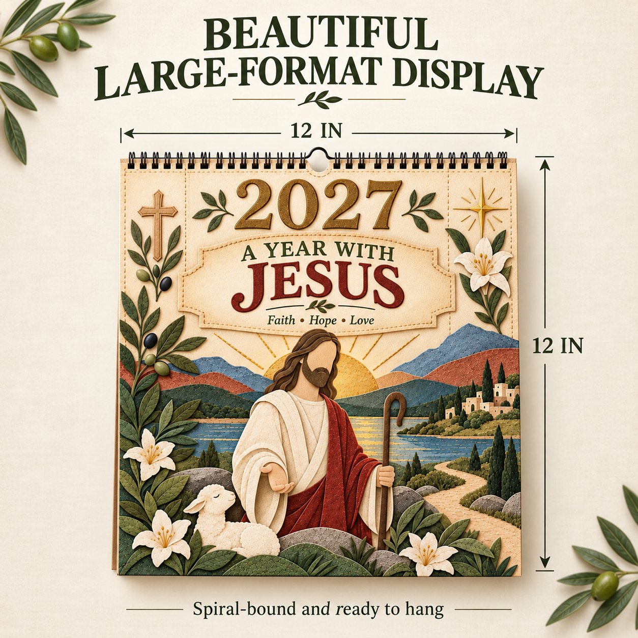 ✝️✝️  2027 Walking With Jesus Wall Calendar