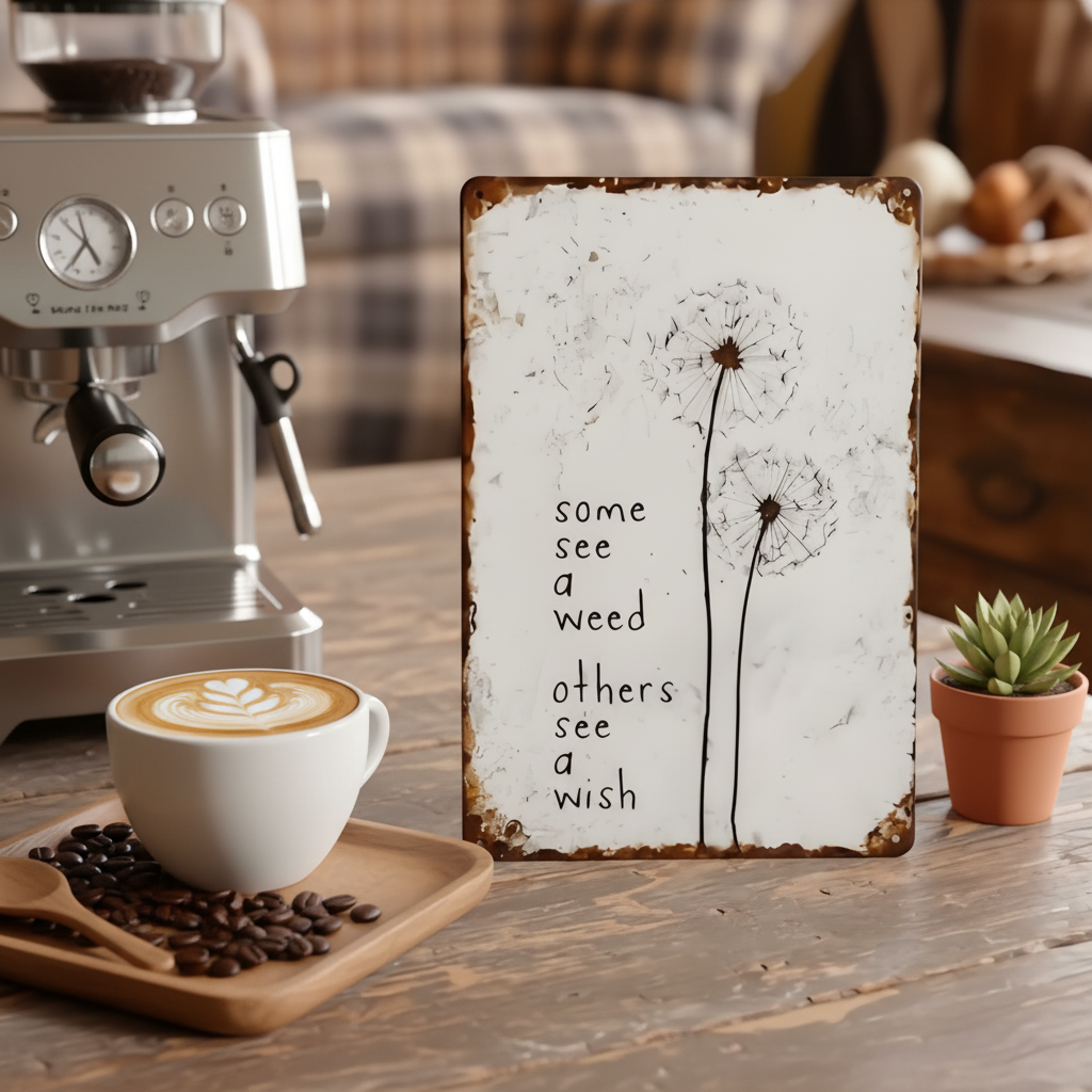 Dandelion Wish Metal Sign – A Meaningful Gift for Mom, Daughter or Anyone Who Needs a Little Hope