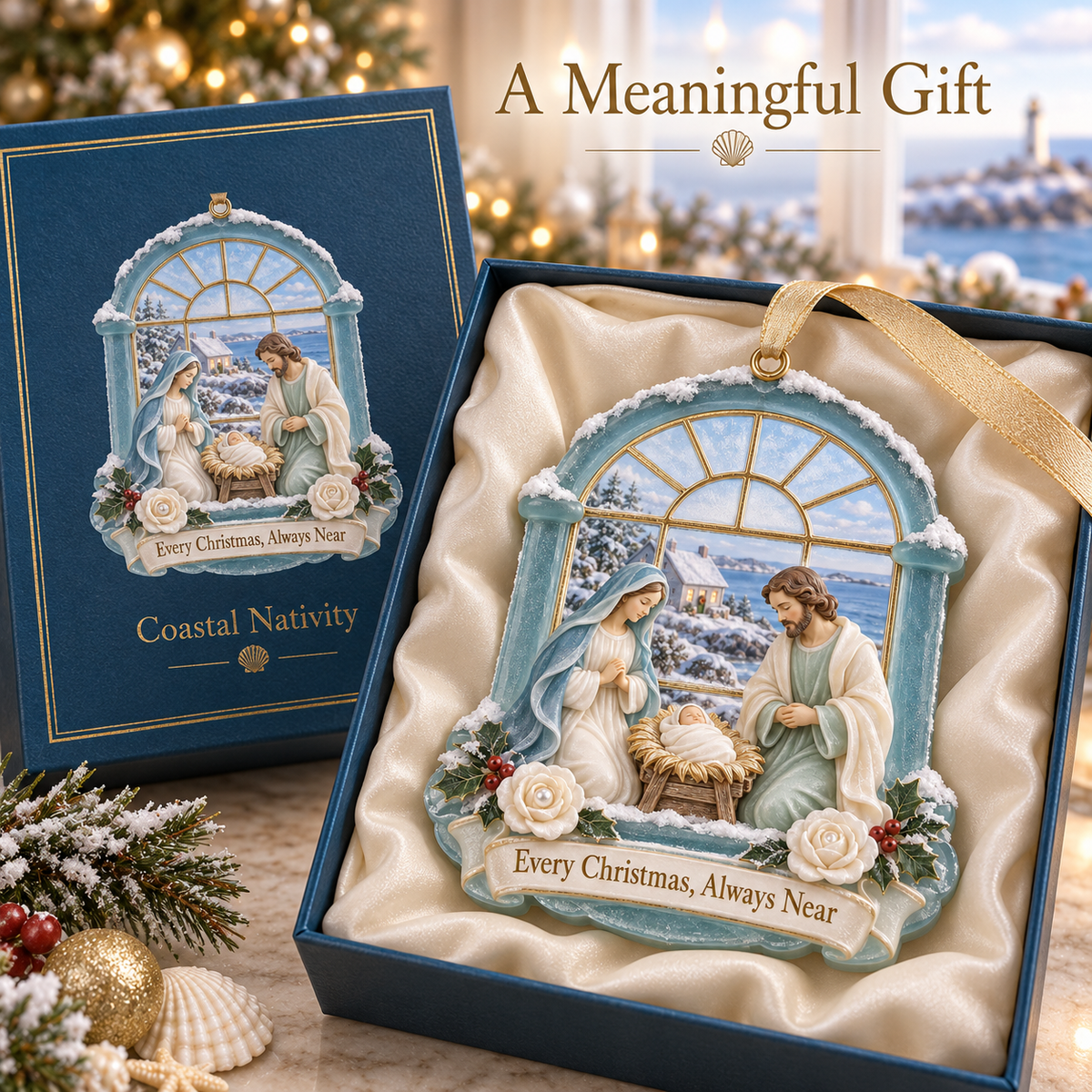 🎅2026 Christmas Gift 50% Off--Coastal Holy Night: The Birth of Love | Nativity by the Sea