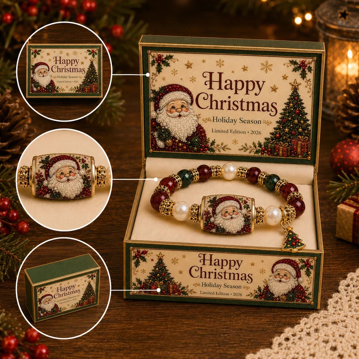 💥🎄 Last Day 49% OFF – 🎄 Christmas Magic Collection Bracelet — Limited Edition