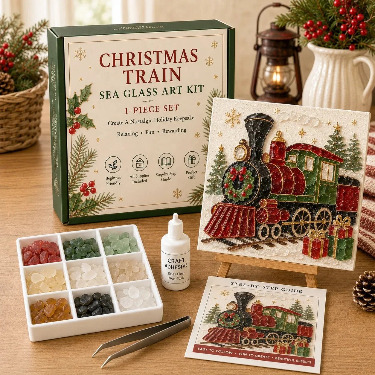 🔥🔥 LAST DAY 49% OFF 🎄 Christmas Sea Glass Art Kit