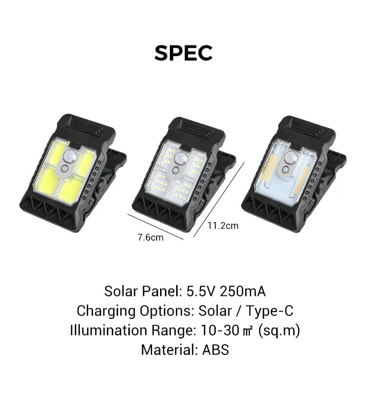💡 USB & Solar Powered Motion Sensor Clip Lights – Perfect for gardens, balconies, and patios! 🏡✨