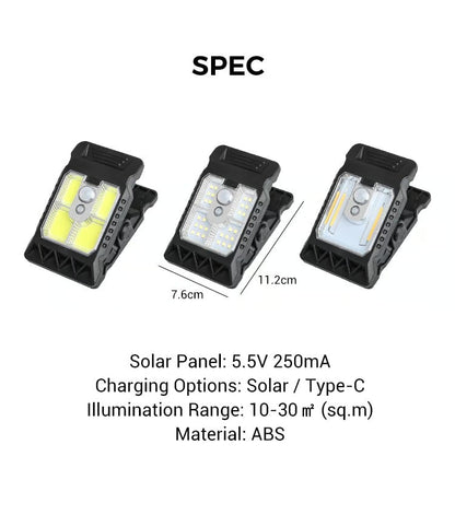 💡 USB & Solar Powered Motion Sensor Clip Lights – Perfect for gardens, balconies, and patios! 🏡✨