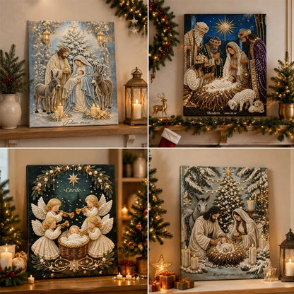 💥🏆Nativity Scene Diamond Painting Kit | Jesus Christ Christmas Faith Art Decor