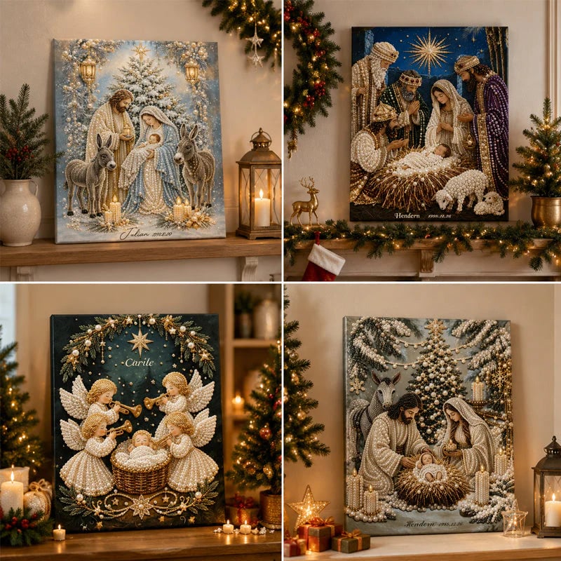 💥🏆🏆Nativity Scene Diamond Painting Kit | Jesus Christ Christmas Faith Art Decor