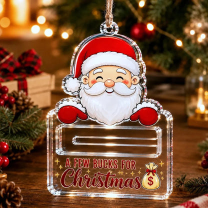 🔥Last Day 50% OFF - 🎄A Few Bucks For Christmas Crystal Acrylic Money Holder Ornament