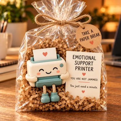💖 Emotional Support Desk Companions 🎁 Funny Coworker Gift with Encouraging Message Card