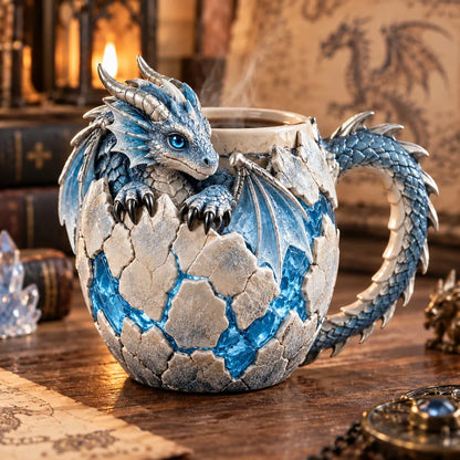 ⏳⏳ Last Day 50% OFF – 🐉 Dragonbound RealmsTM Sculpted Dragon Mug Collection | 6 Fantasy Realm Designs with Raised 3D Dragon Details ☕