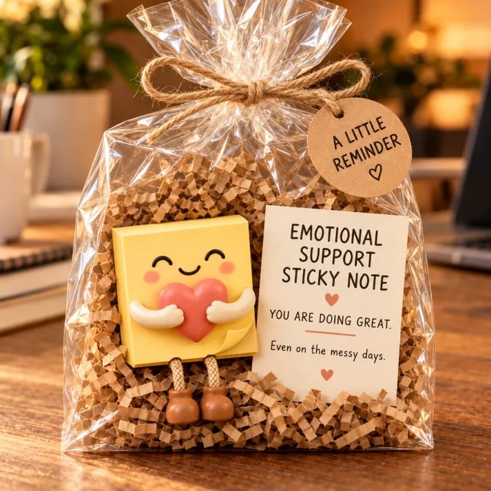 💖💖💖 Emotional Support Desk Companions 🎁 Funny Coworker Gift with Encouraging Message Card