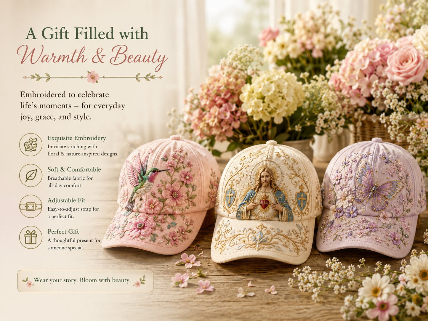 🎅 🎅 2026 Christmas Gift 50% Off--🌸🌿Garden Morning Cap  (✨2026 Limited Edition)