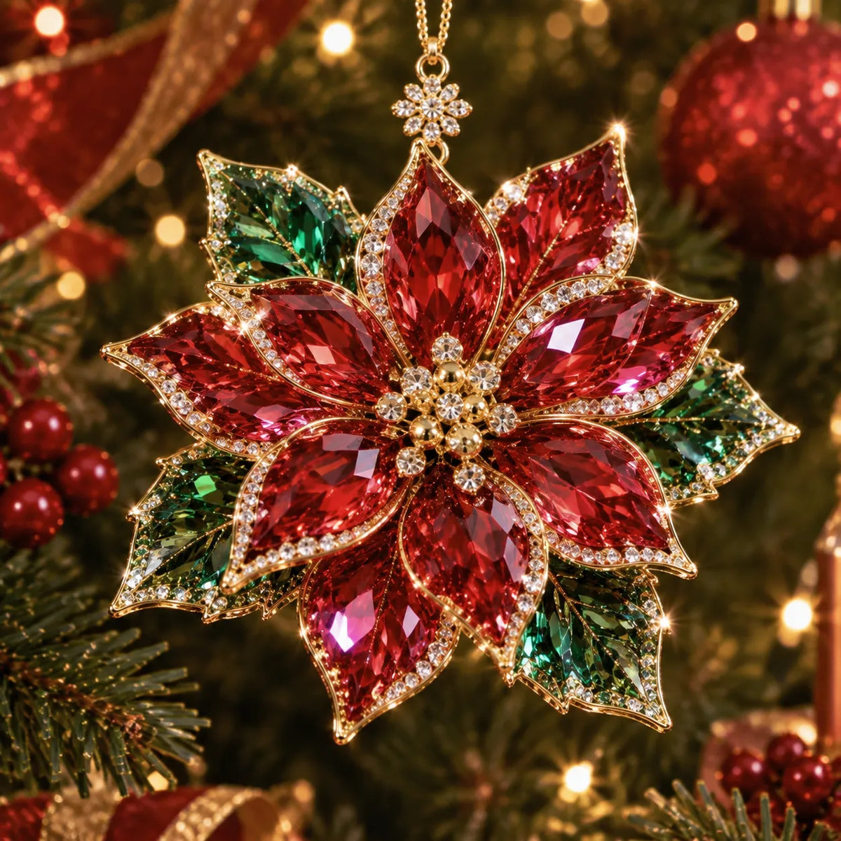 ⏳ Last Day 50% OFF – 💎 Luxury Crystal Christmas Ornaments | Sparkling Gemstone Peacock, Butterfly & Bird Tree Decorations for Elegant Holiday Décor 🎄✨