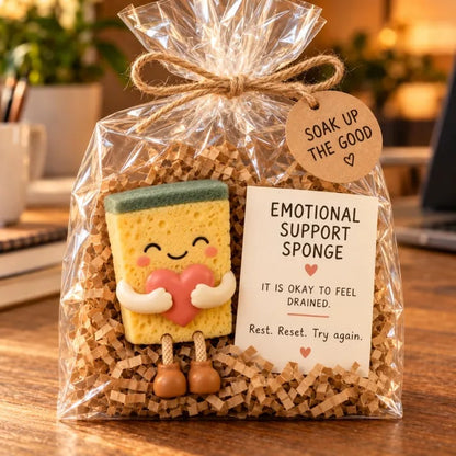 💖💖💖 Emotional Support Desk Companions 🎁 Funny Coworker Gift with Encouraging Message Card