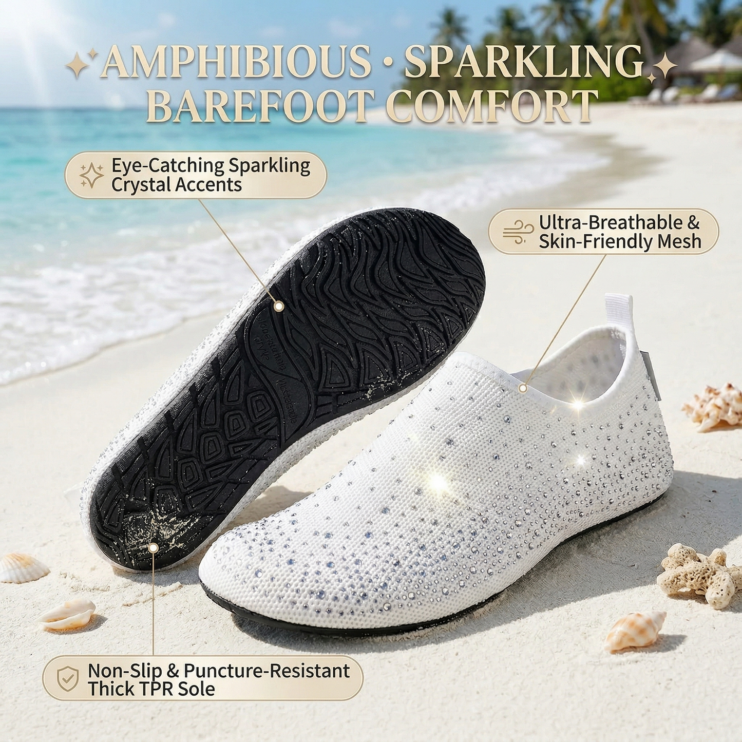 🎁 LAST DAY: 59% OFF! 🔥 Women's Barefoot Aqua Socks: All-in-One for Beach, Swim, Yoga & Home