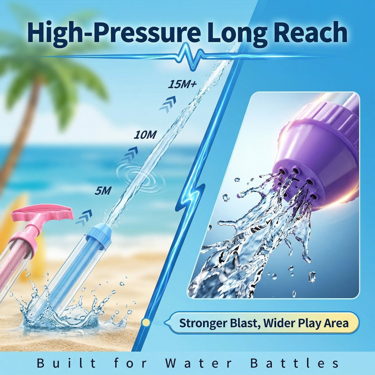 🎆💦Outdoor Water Spray Toy – The Ultimate 360° Dreamy Spray for Summer Spectacles