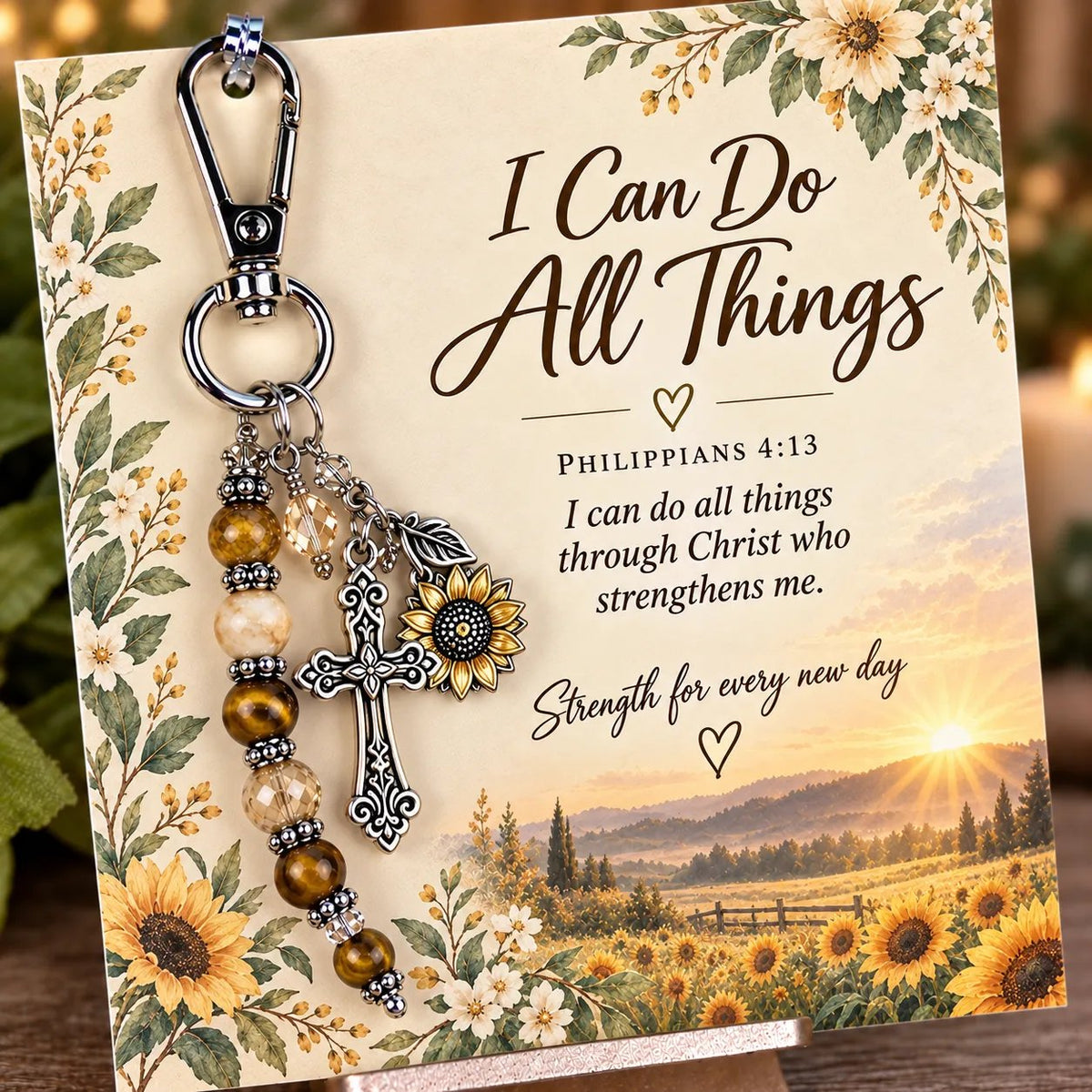 ✝️ Carry Your Faith With You - Christian Scripture & Prayer Keepsake Keychain