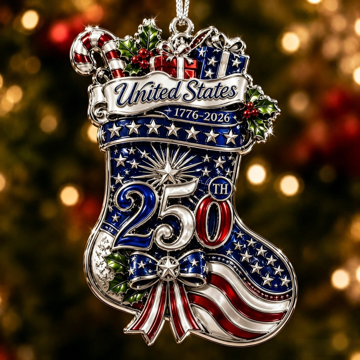 🏆 LIMITED TIME — 60% OFF FLASH SALE - America 250th Anniversary Christmas Ornament