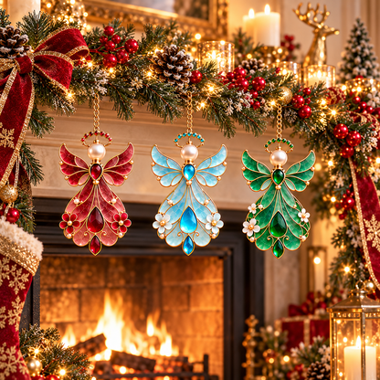 🔥LAST DAY 50% OFF🔥 - 12-Month Birthstone Angel Ornament Collection – Stained Glass Christmas Tree Decorations & Meaningful Keepsake Gifts