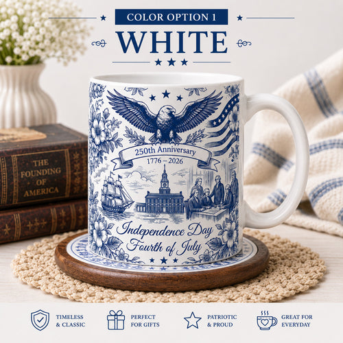☕☕Patriotic Semiquincentennial 1776-2026 Mug - 250 Years Anniversary Accent Mug