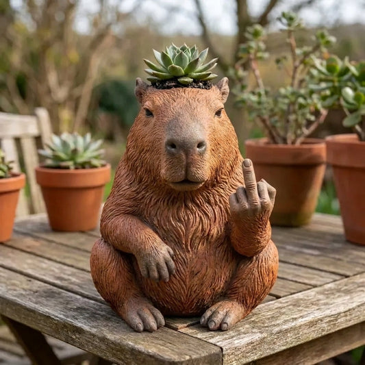👀The "Zero F*cks" Capybara Planter
