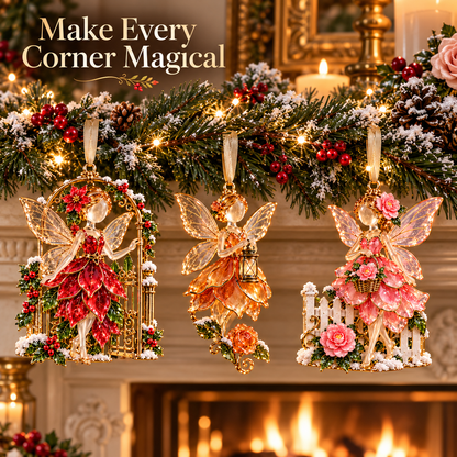 ⏳ Last Day 50% OFF - Winter Garden Fairies – 6 Enchanting Christmas Ornament Designs